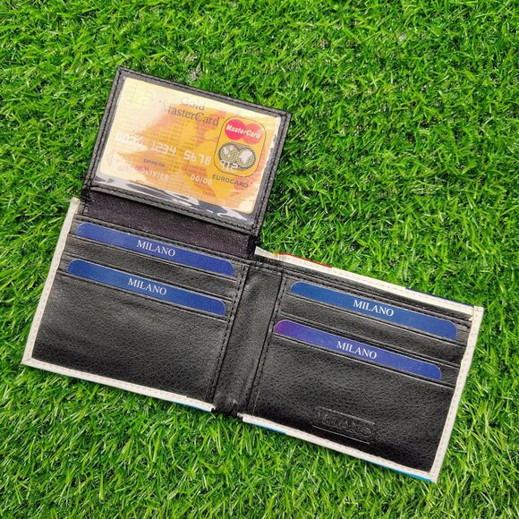 Men Bifold Leather Guatemala/USA Flag Printed Wallet - Picture 2 of 6